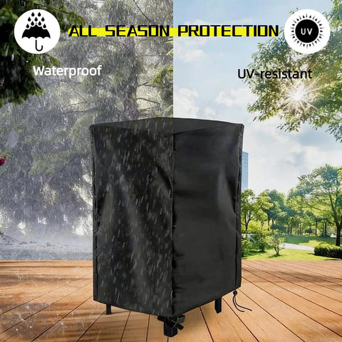 Heavy Duty Waterproof Table Saw Cover Built Like A Tank For Job Sites And Home Workshops Insanely Durable Oxford Fabric on display outdoors.