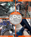 Heavy Duty Nylon Flat Washers Assortment Kit For Mechanical And Electrical Jobs, Top Shelf White Plastic Pa66 in various applications.