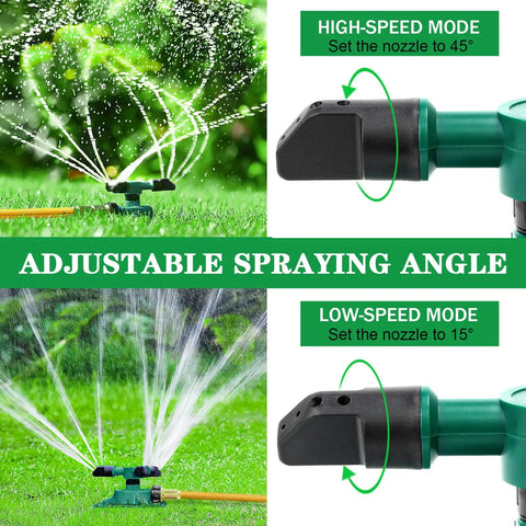 360 Degree Rotating Lawn Sprinkler For Yard And Garden, High Flow Water Sprinkler For Lawn Coverage with adjustable spray angle