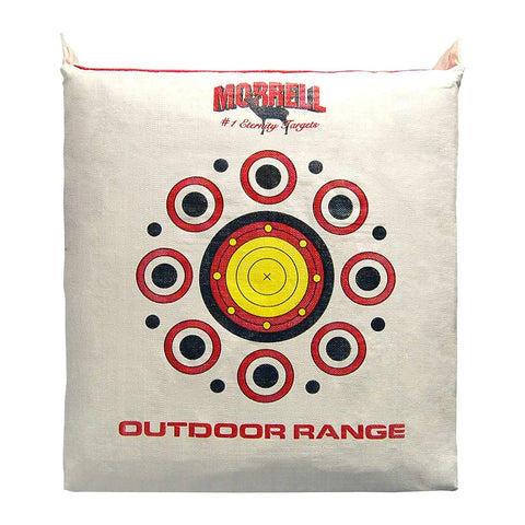 Two Sided Archery Target Bag With 50 Bullseyes For Practice And Range, foam core block, white finish, ideal for hunting, shown front view