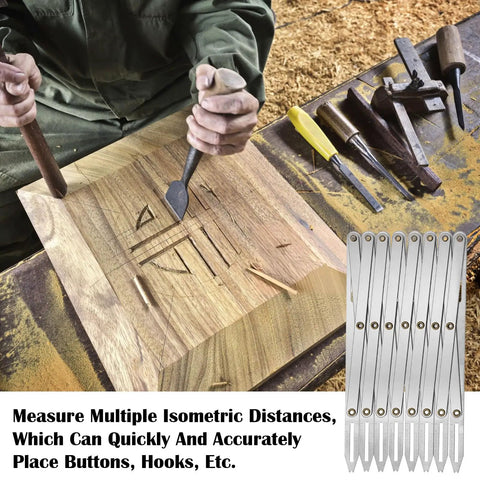 Expanding Sewing Gauge 24.4 Inch for Quilting and Crafting, Equal Spacing Divider and Button Guide, Pleat and Eyelet Spacing Tool, Handy Equidistant Measuring Ruler for DIY Projects used on wood carving layout
