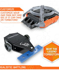 BattleBots Arena MAX Remote Control Robot Toy Set featuring customizable tank bot and Tombstone, two remotes included.