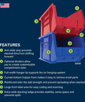 Heavy Duty Red Plastic Storage Bins 18 Pack With 15 By 8 By 7 And 15 By 16 By 7 Inch Sizes Stackable Hanging Crates features overview