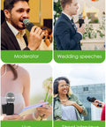 Elastic Handheld Microphone Sleeve For Rode Wireless GO II ME PRO System in use during various events and settings, 2 Pack.