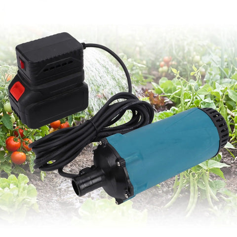 Heavy Duty 21V Cordless Submersible Sump Pump For Basement Floods And Garden Drains Delivers A Freakin Smooth 120L Per Hour Flow Rate with battery for gardening.
