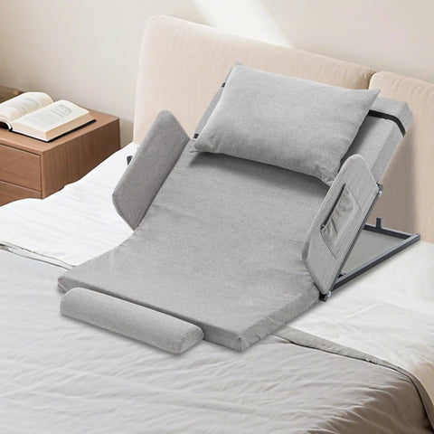 Electric Adjustable Bed Backrest With Easy To Use Remote 4 To 68 Degree Lift Universal Fit Any Mattress Fabric And Metal Frame Safety Rails