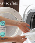 Memory Foam Firm Bed Pillows King Size 2 Pack Block Shaped Pillow For Side Sleepers And Back Sleepers Delivers Real Solid Support And Cushy Comfort For A Restful Night's Sleep easy to clean, hand wash pillow cover