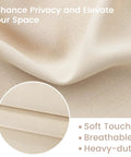 Close-up of Sidelight Door Curtain Panel For Front Door With Privacy, Thermal Insulated Tie Up Shade, French Window Covering, light beige