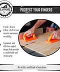 Person using Table Saw Push Block And Jointer Push Block Two Pack For Woodworking No Slip Grip Easy Feeding Of Your Workpiece Along The Fence Help You Make Accurate Cuts And Easy Material Handling In DIY Projects And Cabinets on table saw