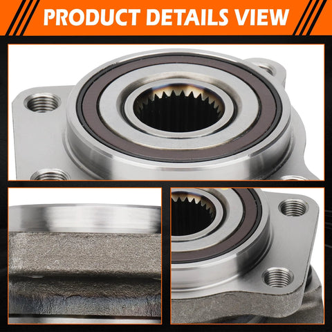 Front Wheel Bearing Hub Assembly For Subaru Legacy And Outback 2005 Through 2014 With ABS 5 Lug Wheel Hub Replacement Replaces BR930473 HA590118 28373AG00A Durable Easy Install High Quality
