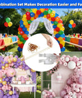 10 Pack Transparent Balloon Arch Clips for Effortless Balloon Garlands and Backdrops with 200 Stretchy Rubber Bands