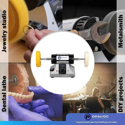 Jewelry Polisher And Buffing Machine With Adjustable Variable Speed Bench Grinder For Jewelry Making And Metal Finishing