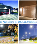 Two Pack Outdoor Photo Cell Sensor For Dusk To Dawn Lighting Auto On Off Photocell Switch UL Listed IP65 Weatherproof 100-277V Input applications