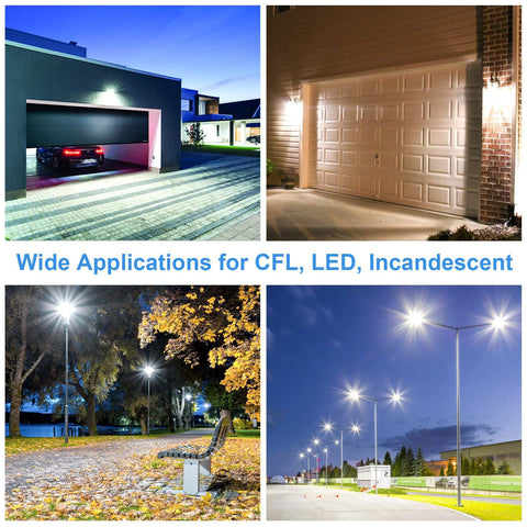 Two Pack Outdoor Photo Cell Sensor For Dusk To Dawn Lighting Auto On Off Photocell Switch UL Listed IP65 Weatherproof 100-277V Input applications
