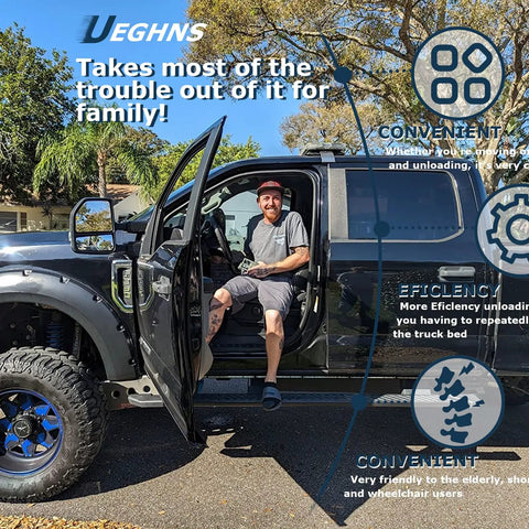 Telescoping Truck Cargo Grabber 34 to 74 Inches, Pickup Bed Retriever Tool for Easy Cargo Access, Stainless Steel, Rust-Resistant, Store It Easily, Great for Cars, Trucks, and RVs, No More Climbing Into the Bed