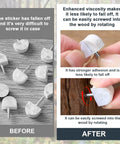 Before and after images of 100 white reflective wing tacks for trail marking with grip enhancement and easy wood installation.