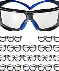 SecureFit 400 Safety Glasses With Scotchgard Anti Fog Anti Scratch Lenses Blue Gray Frame 20 Pack ANSI Z87 in display