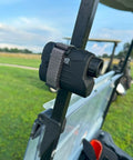 Magnetic Rangefinder Strap With Velcro And Rubber Coated Base Adjustable Golf Rangefinder Holder Band on golf cart