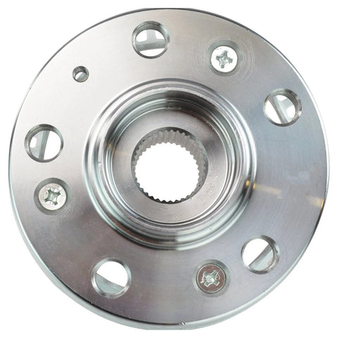 Wheel Bearing And Hub Kit Compatible With Audi TT Quattro 2000 Through 2006 Beetle 1998 Through 2010 Golf 2000 Through 2005 Jetta 1999 Through 2005 Includes One Bearing And One Hub Easy DIY Swap For VW And Audi Models close-up view