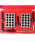 Precision One Two Three Inch Machinist Blocks Pair Delivers No Slop Accuracy Cross Drilled Frame, stainless hex bolts included.