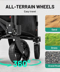 Ultra Light Collapsible Wagon Cart With All Terrain Wheels for Everyday Use, close-up of wheel showing 360-degree rotation