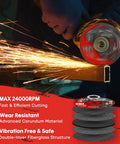 Shall 25-pack 3-inch cut-off wheels for angle grinders; ultra-thin red abrasive discs.