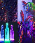 Lit 1Ft USB Powered T5 UV Blacklight Tube 10W Portable Black Light Bar For Body Paint, Room Decor, Glow Parties, Club Lighting.
