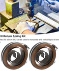 Drill Press Quill Return Spring Kit for horizontal and vertical drills, 2-piece plated steel, in use with drill machine