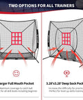 7x7 Ft Extra Large Baseball And Softball Training Net With Batting Tee, Heavy Duty Steel Frame, Portable Backstop Options