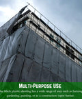 Black Plastic Sheeting Roll 4 Mil Thick 8 By 100 Feet Heavy Duty Workhorse Polyethylene Vapor Barrier Tarp covering building