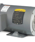 Beefed Up Three Phase General Purpose Motor With TEFC Enclosure C Face Foot Mounted 33 HP 3450 RPM 60 Hz 56C Frame 230/460V 3410M Steel Build Ball Bearings For Heavy Belted Loads And Industrial Equipment gray industrial motor with shaft and foot mount