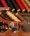 All In One Leather Working Kit For DIY Fans With Storage Bag Pro Grade Stitching Tools Groover Prong Punch Waxed Thread In 10 Colors