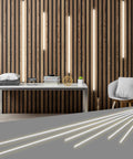 Six Pack Wood Wall Panel LED Recessed Lighting Kit With Touch Switch Self Adhesive 3000K Warm White Light For Wood Slat Walls