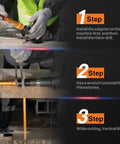 Pro Grade Wet Concrete Core Drill Bit, 4 Inch Diamond Hole Saw For Drilling Concrete And Masonry, 16 Inch Depth steps