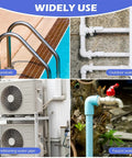Six Pack Pipe Insulation Foam Tubes With Self Adhesive Aluminum Foil Roll 15.7 Inch Black Pipe Wrap use cases: pool, plumbing, AC.