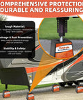 Stackable Rv Leveling Blocks Set Of 4 6000 Lbs Badass Load Rating Polypropylene under RV stabilizing jack for safety.