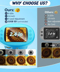 Comparison of Awesome Kids Digital Microscope with 4K clarity and 2.4 inch screen showing 8 LEDs vs other with 6 LEDs