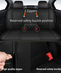 Leather Car Seat Covers Full Set For SUV Truck And Sedan Breathable And Anti Slip Sporty Black Full Seat Covers with safety buckles and zippers.