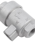 Quick Exhaust Valve For Pneumatic Systems, One Quarter Inch BSPT Threaded Aluminum, One Way Air Release Valve, side view