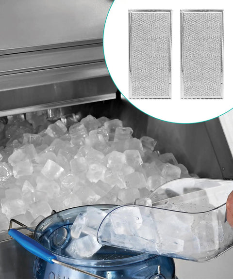 2 Pack Ice Maker Air Filter 040002435 Replacement For Manitowoc Aluminum Air Filter with ice machine in use