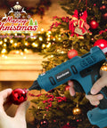 Cordless Full Size Hot Glue Gun Kit With 20 Glue Sticks And Insulated Copper Nozzle 80W for DIY Projects, crafting a Christmas decoration