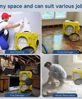 Powerful Beefed Up Three Stage Air Scrubber With MERV 10 Filter in various job sites