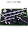 Magnetic Tool Pad 12.5 x 9.75 Inch Flexible Magnet Tray In Green And Black holding tools for mechanics DIY projects repairs