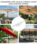 10 Pack Sliding Door Rollers With Premium Nylon Pulley Wheels Complete Replacement Kit For Screen Doors And Patio Closets showing various outdoor umbrellas in different settings.