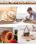 Collage showing uses of 2 Pcs Dope 5.5mm Copper Round Rods, 10.2 Inch Length, 99.9 Percent Pure Copper Bar Stock in crafts and electronics.