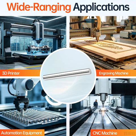 Hot Deal On 2pcs High Performance 8mm X 150mm Linear Motion Rods Shaft Guide Rails used in 3D printer and CNC machine layouts.