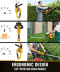 Cordless Hedge Trimmer 22 Inch Tool Only Battery Not Included Dewalt 20V Max Battery Compatible Electric Hedge Trimmer