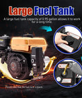 212cc 7.5HP 3600 RPM Gas Engine with large fuel tank and electric start, suitable for go karts and pressure washers