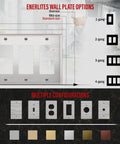 Diagram showing Heavy Duty Stainless Steel Wall Plate For Decorator Switch And Outlet, Three Gang, 4.5 x 6.38 Inches