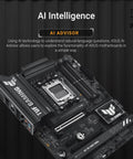 TUF Gaming B850-Plus WiFi AM5 ATX Motherboard With DDR5 PCIe 5.0 Three M.2 Slots AI Ready showing AI Advisor feature